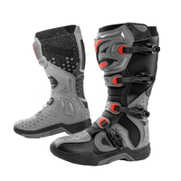Bottes de moto unisexes en cuir véritable imperméables coupe-vent en tissu extensible à hauteur de genou avec sangle à boucle personnalisables
