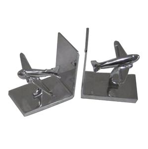 Silver Aluminum Airplane Bookend <b>New</b> Design 2025 Shiny Table Centerpiece Wholesale Luxury Vintage Item High Quality Top Product - Product Image 1