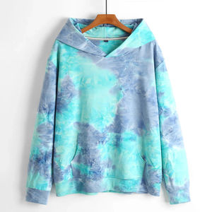 เสื้อฮู้ดมัดย้อมโอเวอร์ไซซ์ของผู้ชายใหม่ปรับแต่งได้ลายทึบผ้าฟลีซผ้าฝ้ายเฮฟวี่เวทซับลิเมตสำหรับใช้งานได้ทั้งชายและหญิงในฤดูหนาว - Product Image 6