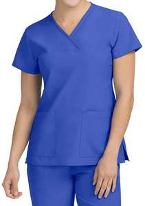 Vente chaude 10% de réduction sur les infirmières de Style fermeture éclair uniformes extensibles respirant gommages costume femmes manches courtes gommages médicaux - Product Image 3