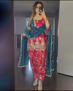 Eid Ramzan spécial Salwar Kameez Readymade, costume pakistanais personnalisable avec pantalon de style Dhoti, tenue traditionnelle indienne pour femmes - Product Image 1