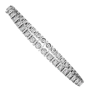 Pulsera de Diamantes de Línea Única con Bisel Redondo de Diseño, 1.25 Ct, Diamante Cultivado en Laboratorio FG, en Platino, para Aniversario de Bodas - Product Image 2