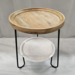 Mesa auxiliar elegante y moderna con diseño minimalista Estructura de metal plegable para restaurantes y hoteles - Product Image 2