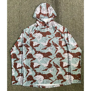 OEM Chemise de pêche camouflage à manches longues pour hommes Protection UV Sweat à capuche léger en polyester respirant à séchage rapide - Product Image 3