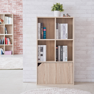 Estantería de almacenamiento de 3 niveles con puerta, Natural - Product Image 3
