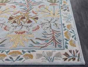 Adeline Grey Tapis en laine 100% tufté à la main de style persan traditionnel Taille personnalisée Abstrait du fabricant indien Hot New - Product Image 3