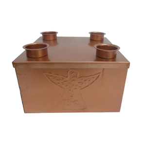 Le plus récent support de bougie de l'avent en aluminium carré Antique en cuivre blanc décoratif pour décor de table de noël autres bougeoirs - Product Image 3