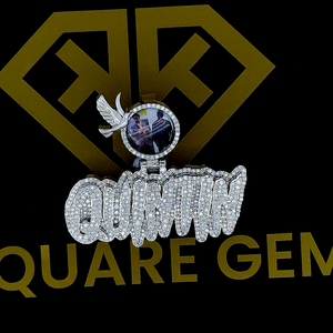 Fit Cuban Link <b>Chain</b> Iced Out 925 Silver Hiphop Jewelry Charm DIY Number <b>Initial</b> Necklace Custom Vvs Moissanite Letter Pendant - Product Image 4