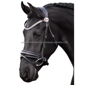 Brida de caballo de cuero de la mejor calidad tipo deportivo con tocado acolchado suave para montar directamente del fabricante/mayorista - Product Image 3