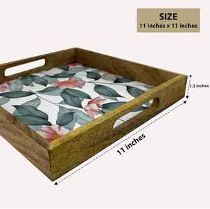 ถาดไม้ทรงสี่เหลี่ยมผืนผ้าทำด้วยมือหรูหราสำหรับใช้ในบ้านและห้องครัวสำหรับเสิร์ฟ - Product Image 5