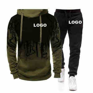 Chándal de poliéster de invierno con estampado personalizado de fabricante para hombre, chándal informal con cordón para correr, chándal Unisex de fútbol - Product Image 4