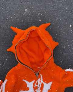 OEM personalizado 100% de alta calidad de los hombres de peso pesado gráfico Sudadera con capucha con cremallera 80% Algodón 20% poliéster proporciona comodidad, suavidad - Product Image 4