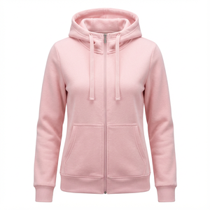 Sudadera con Capucha y Cremallera Completa para Mujer, con Bolsillos, Manga Larga, Informal, Deportiva, Lisa, con Cremallera, Suave y Cómoda - Product Image 5
