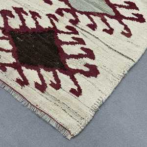 Vintage 2.7x11.2 ft Rug, Turkish <b>Runner</b> Rug, <b>Red</b> Animal Print Rug - Product Image 4