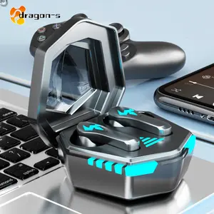 DragonS N35 TWS Gaming-Ohrhörer 3D-Bass-Audio-Sound mit geringer Latenz Drahtlose Ohrhörer Sport-LED-Ohrhörer