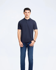 Polos de algodón mercerizado con logotipo personalizado OEM, camisas al por mayor, camisas informales para hombre, logotipo personalizado para hombre, 100% algodón a la moda - Product Image 2