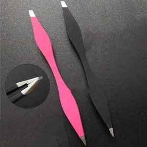 Pinzas de pestañas de volumen curvo personalizables Pinzas de extensión de pestañas de calidad sostenible Etiqueta privada puntiaguda Inoxidable - Product Image 6