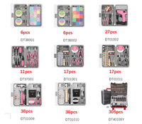 Juego de Herramientas Manuales de Plástico y Acero con Alto Contenido de Carbono para Joyería Femenina de Alta Gama, Mini Pinzas, Accesorios para Manualidades y Joyería, OEM Rosa