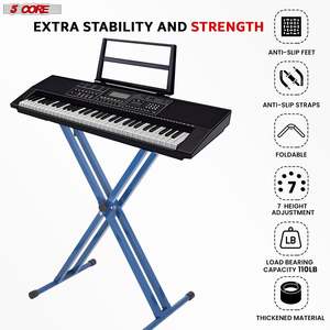 5 Core Keyboard Stand Dual X Shape Adjustable Foldable Portable <b>Key</b> <b>Board</b> DJ Controller Stands - Product Image 5