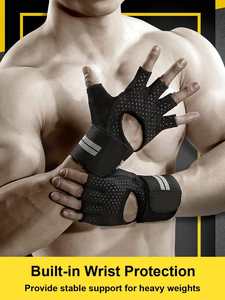 Men's and Women's Sports Training Exercise Gloves Leather <b>Weight</b> Lifting Gym Gloves <b>for</b> <b>Sale</b> - Product Image 2
