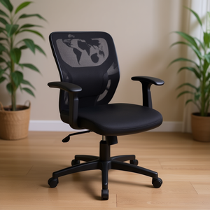 Swivel <b>Stool</b> Black <b>Adjustable</b> Seat <b>Height</b> 450-650mm Supertec BIMOS - Product Image 3