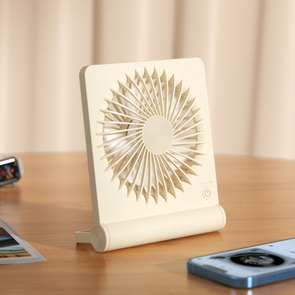 Outdoor/Indoor 3-Speed USB Fan Strong Wind Ultra Quiet Small Desk Fan Wall-mounted Portable Fan for Home Office Desk
