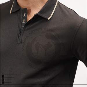 Logo personnalisé unisexe pour chemise OEM, chemise de golf en coton tricoté respirant de haute qualité, séchage rapide, uniforme d'équipe pour hommes et femmes, vente en gros - Product Image 2