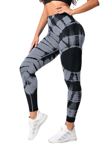 Drop Shipping Stretch Knitted <b>Leggings</b> Sublimation Tie Dye <b>Butt</b> <b>Lifting</b> Yoga High Waist Workout Gym Scrunch <b>Leggings</b> - Product Image 2