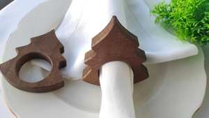 Ronds de serviette en rotin Décor de table en osier Ronds de serviette élégants pour table à manger - Product Image 5