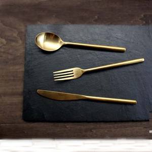 Portable Long Handle Stainless Steel <b>Travel</b> Gold Polished Cutlery Set Luxury Kitchen Custom Wedding Box Packaging Cutlery Set - Product Image 5