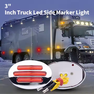 Lumière décorative de voiture populaire <span class=keywords><strong>3</strong></span> pouces camion remorque lumière haute qualité étanche camion lampe IP67 rouge lueur couleur - Product Image 2