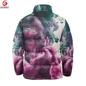 Wholesale Heavy Quilted Breathable Puffer <b>Jacket</b> for Men Oversize Fashion Coat with Stand Collar Winter Canvas <b>Packable</b> Coat - Product Image 2