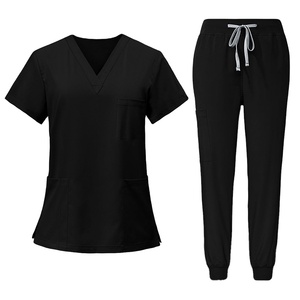 OEM Service for Unisex Eco-Friendly Cotton Corduroy <b>Scrub</b> Suit Custom Logo Private Label Beauty Salon Uniform Sets HI-W3563 - Product Image 6