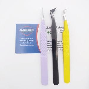 Pince à cils en acier inoxydable durable poignée antidérapante avec bout pointu confortable et réduit la fatigue pour les extensions de cils - Product Image 6