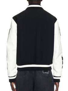 Chaqueta universitaria unisex personalizada estilo bombardero de béisbol prendas de vestir exteriores para uniforme de equipo ropa de calle o deportes escolares - Product Image 4