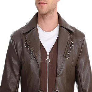 Abrigo de cuero moderno para hombre, largo y cómodo, ideal para el invierno, uso casual y de oficina. - Product Image 4