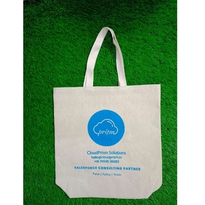 Bolso de mano de tela reutilizable Moq bajo de bajo precio, bolso de compras de lona de algodón plegable, bolso de mano de algodón con logotipo impreso personalizado - Product Image 1