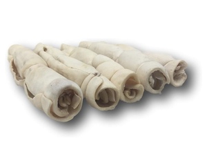 Rollos de mejillas de res para perros, masticables de cuero crudo para perros naturales y sin olor, 5 a 6 pulgadas, perro mediano de piel de res - Product Image 5