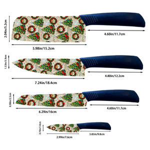 Juego de Cuchillos de Chef con Hoja de Cerámica de Diseño Nuevo y Lujoso, con Soporte de Plástico y Caja de Regalo para Ocasiones Especiales, Presentación Premium, Envío Gratis - Product Image 2