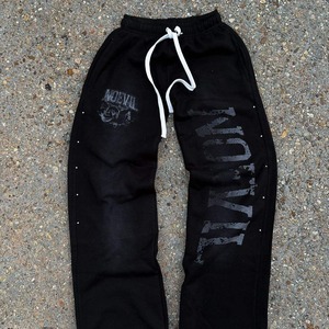 Pantalones Deportivos Lisos Personalizados de Fabricante, Ropa Urbana OEM, 100% Algodón, Cordón Ajustable, Estampado en Serigrafía, Pantalones Acampanados para Hombre - Product Image 6