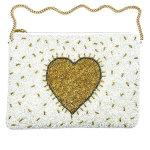 Bonita Personalización de bordado Palma diseño con cuentas Mini bolsa con cremallera con cuentas de semillas artesanales y estilo elegante DE LA India - Product Image 4