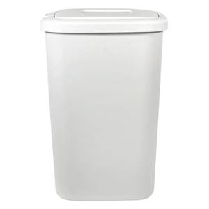 Poubelle de 13.3 gallons, poubelle de cuisine tactile en plastique, blanche - Product Image 6
