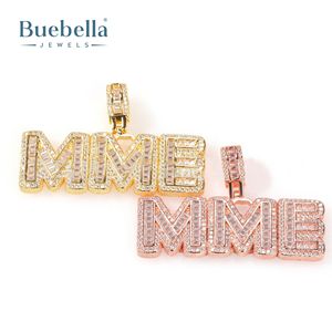 925 argent glacé personnalisé A-Z Baguette lettres pendentif Hip Hop bijoux pour hommes - Product Image 4