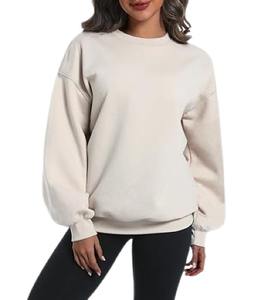 Sweat-shirts et pulls à capuche pour femmes en coton 100% tricoté imprimé uni décontracté d'automne avec logo sur le devant - Product Image 6