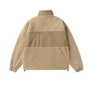 Warm Zip up <b>Long</b> Sleeve Winter <b>Jackets</b> Stand Collar Casual Fashion Polar Fleece Quilted Cotton Coat <b>Jacket</b> for <b>man</b> - Product Image 6