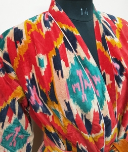 Peignoir pour femmes Robe kimono en velours Robe indienne longue en velours Peignoir kimono unisexe en velours Peignoirs luxueux pour femmes - Product Image 5