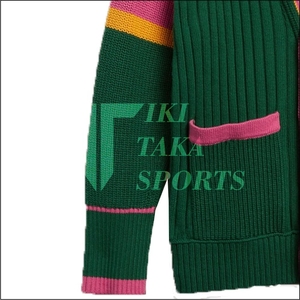 Cárdigan Unisex Personalizado de Invierno con Diseño de Patchwork, Antiarrugas, Estampado Luminoso, Bordado Universitario, Tejido de Punto - Product Image 4