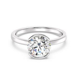 Bague solitaire en diamant de laboratoire - Product Image 3