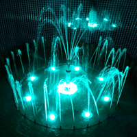Fontaine musicale extérieure de haute qualité avec jets d'eau programmables et spectacle laser pour hôtels, complexes hôteliers et parcs aquatiques