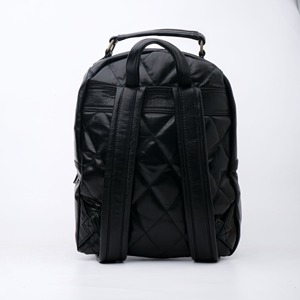 High Quality Black Stylish <b>Leather</b> Polyester <b>Backpack</b> for <b>Men</b> Real <b>Designer</b> Custom Logo Large Capacity Waterproof for Traveling - Product Image 2